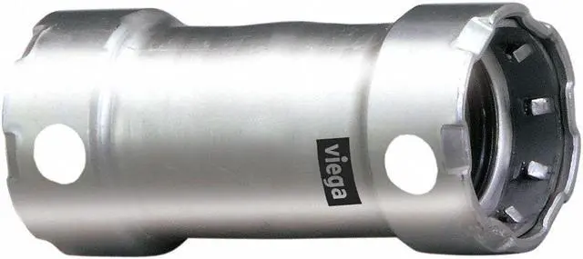 Main image of Viega Megapress Stainless 304 Coupling No Stop, 1/2" x 1/2" Tube Size   95310