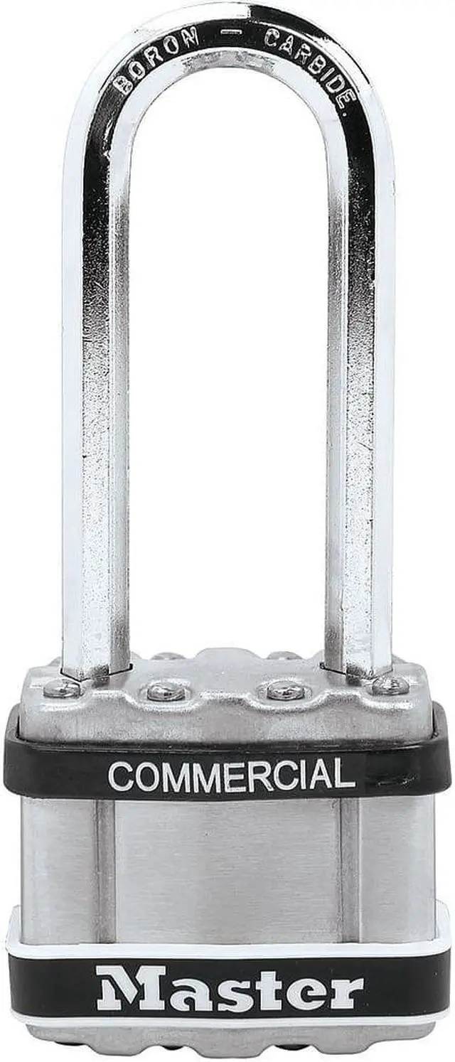 Main image of Alike-Keyed Padlock, Extended Shackle Type, 2-1/2" Shackle Height, Silver