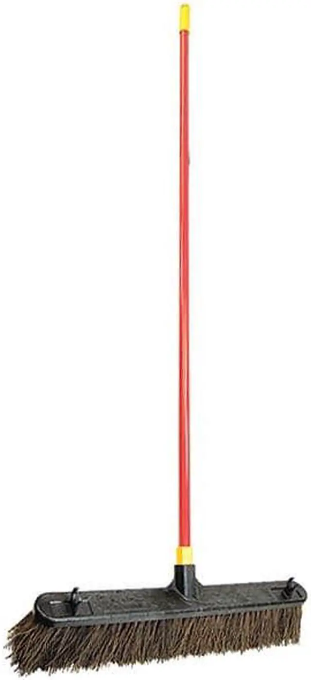 Alt view image 2 of 2 - Quickie Push Broom,Head and Handle,24",Red HAWA 536