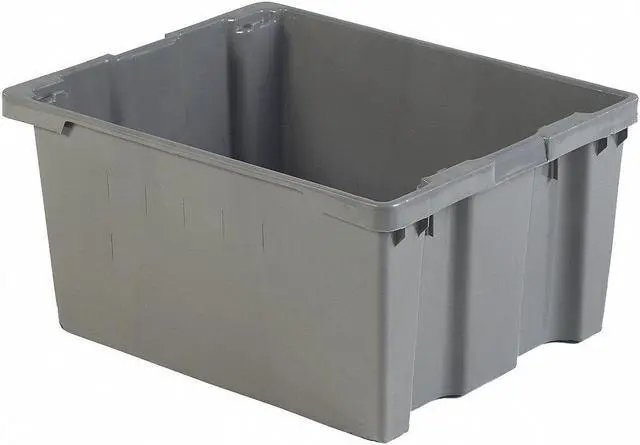 Main image of LEWISBINS SN3024-15 Gray Hang & Stack Storage Bin, Plastic, Gray, 15 1/8 in H,