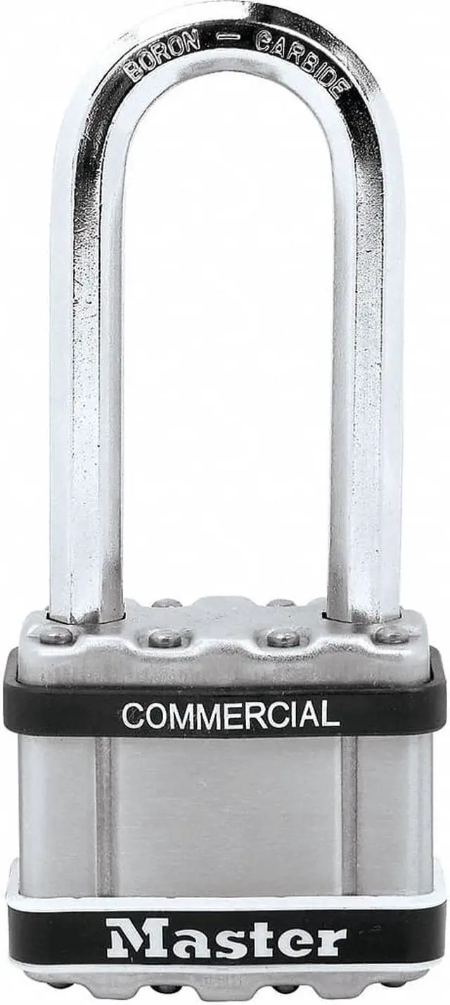 Main image of Different-Keyed Padlock, Extended Shackle Type, 2-1/2" Shackle Height, Silver