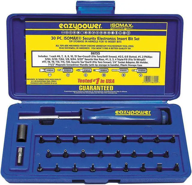 Alt view image 2 of 3 - EAZYPOWER 86155 Security Bit Set,Pieces 30