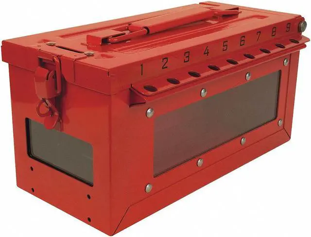 Main image of Master Lock Group Lockout Box Red   S601