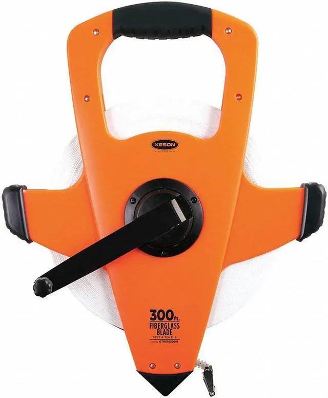 Alt view image 2 of 6 - Keson Long Tape Measure,1/2 In x 300 ft,Orange  OTRS10300H
