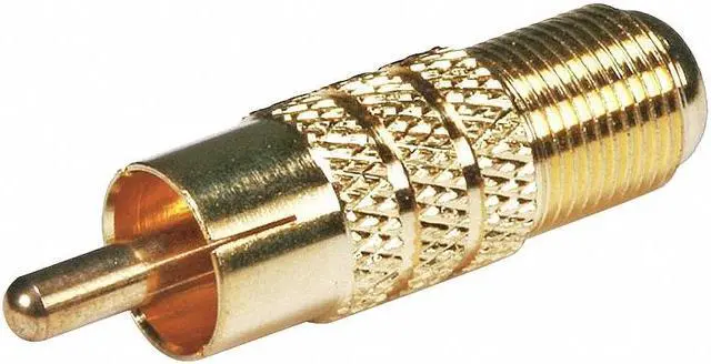 Alt view image 4 of 4 - Monoprice 2-Port Coaxial, RCA Audio/Video Adapter, Gold Gold   4130