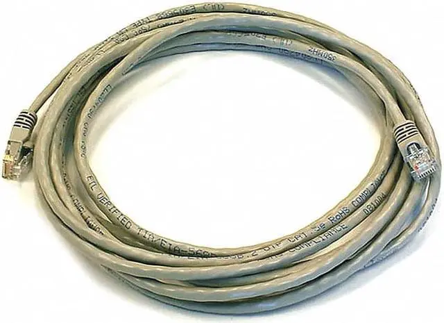 Alt view image 2 of 11 - Monoprice Cat5e Ethernet Patch Cable - 14 Feet - Gray | Network Internet Cord - RJ45, Stranded, 350Mhz, UTP, Pure Bare Copper Wire, 24AWG