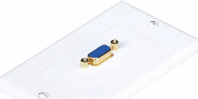 Alt view image 5 of 5 - Monoprice 1-Port SVGA Coupler Female/Female Wall Plate - Gold Plated