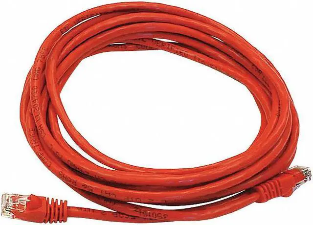 Alt view image 3 of 11 - Monoprice Cat5e Ethernet Patch Cable - Network Internet Cord - RJ45, Stranded, 350Mhz, UTP, Pure Bare Copper Wire, 24AWG, 14ft, Red
