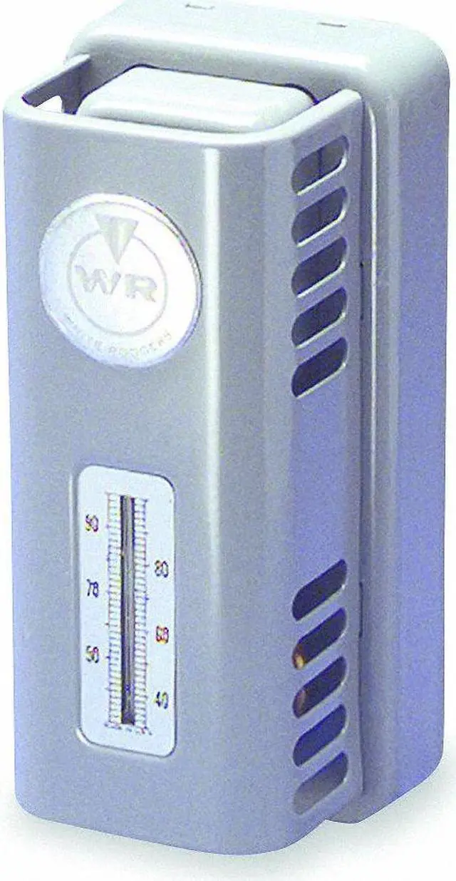 Alt view image 3 of 3 - EMERSON 152-9 Line Volt Mechanical Tstat, Open on Rise, Box or Flush to Wall,