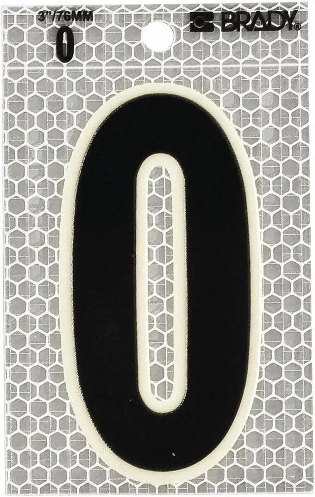 Alt view image 2 of 2 - BRADY 3010-0 Ultra Reflective Numbers,0,PK10