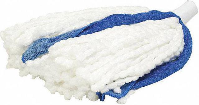 Alt view image 2 of 3 - Quickie Quick Change Microfiber Strip Wet Mop Head, White   941M312