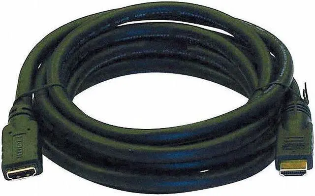 Alt view image 4 of 14 - Monoprice Commercial Series High Speed HDMI Extension Cable, 4K @ 24Hz, 10.2Gbps, 24AWG, CL2, 10ft, Black