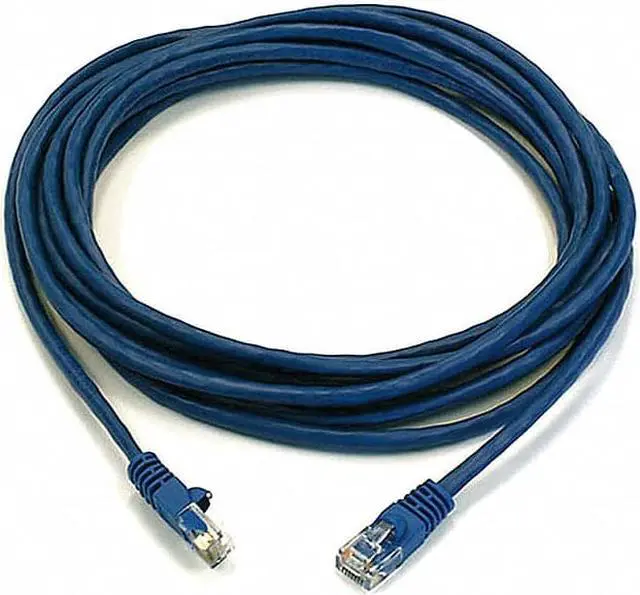 Alt view image 4 of 10 - Monoprice Cat6 Ethernet Patch Cable - 14 Feet - Blue | Network Internet Cord - RJ45, Stranded, 550Mhz, UTP, Pure Bare Copper Wire, 24AWG