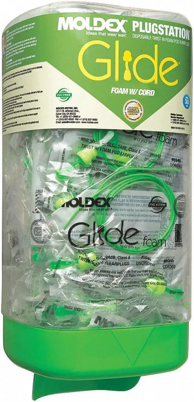 Alt view image 4 of 4 - Moldex - 6883 - Pod Ear Plug Dispensing System, 30 dB Noise Reduction Rating NRR, M, High-Visibility Green