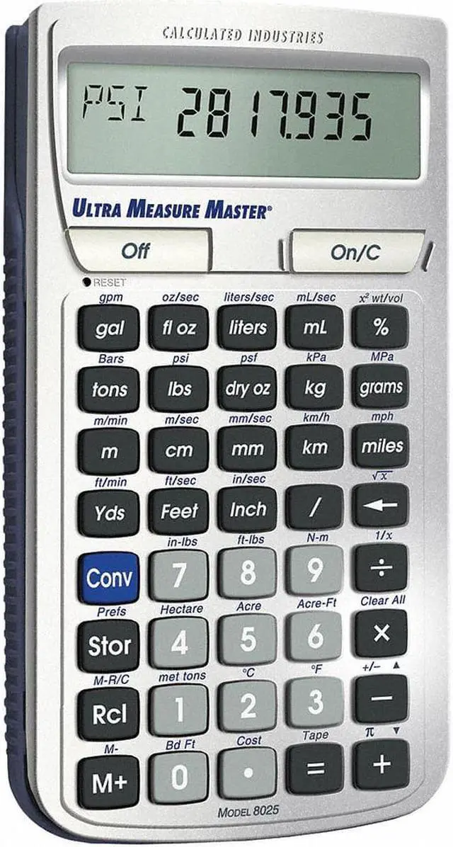 Alt view image 7 of 20 - Construction Calculator,7.0x1.0x5.0 In CALCULATED INDUSTRIES 8025