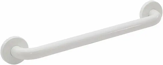 Main image of WINGITS WGB5YS18WH Polyester Painted Premium Grab Bar, 18" L, Stainless Steel,