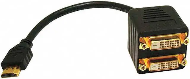 Alt view image 6 of 10 - Monoprice Video Splitter - HDMI Male to 2x DVI-D Female