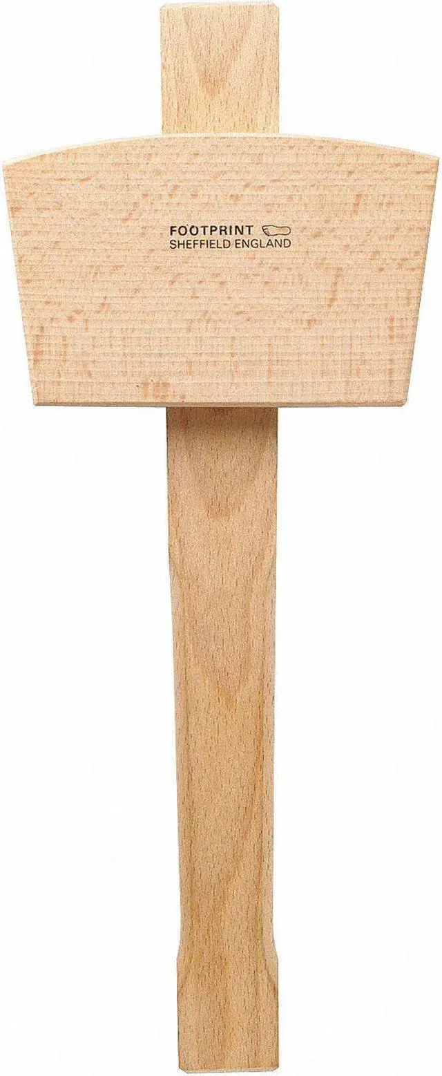 Alt view image 2 of 3 - FOOTPRINT TOOLS 540049 Wooden Mallet,Beechwood,13 In. L