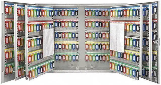 Alt view image 2 of 4 - Barska Key Cabinet, 600 Capacity, 22" H Matte Steel CB12700