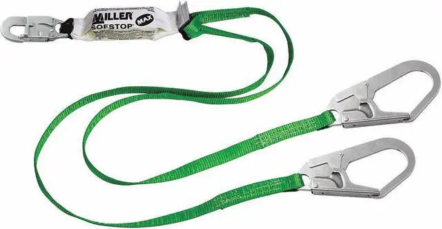 Main image of Honeywell Miller Shock-Absorbing Lanyard, 6 ft., 400 lb. Green  980WRS-Z7/6FT