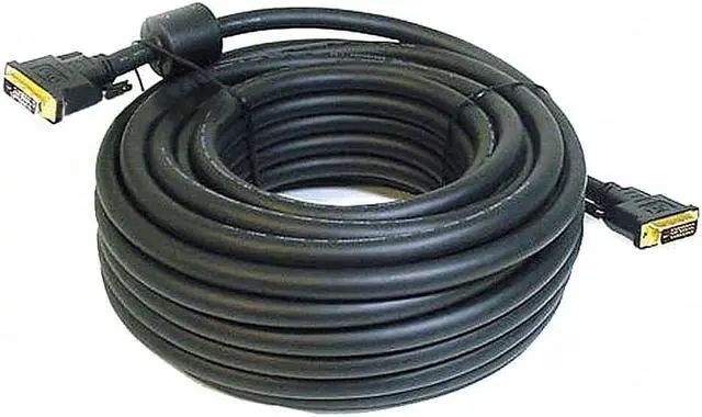 Alt view image 3 of 13 - Monoprice 50ft 24AWG CL2 Dual Link DVI-D Cable - Black