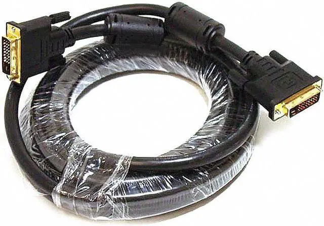 Alt view image 4 of 9 - Monoprice 10ft 28AWG CL2 Dual Link DVI-D Cable - Black