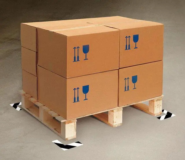 Main image of MIGHTY LINE ANGLEB&AMP;W Floor Marking Tape, vinyl, Striped, Black, White, 2 in