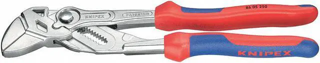 Alt view image 4 of 14 - KNIPEX 86 05 250 10 in Knipex Cobra Straight Jaw Plier Wrench Smooth,