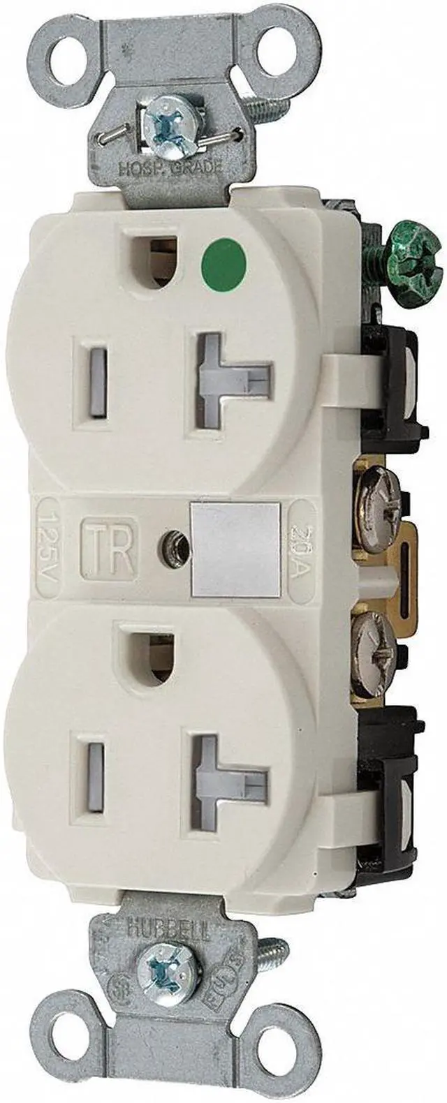 Alt view image 2 of 2 - HUBBELL WIRING DEVICE-KELLEMS 8300LATRA Duplex Straight Blade Receptacle,