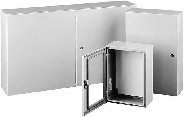 Alt view image 2 of 5 - Hoffman Wall-Mount Enclosure, NEMA 4/12, Steel, 20.00" x 20.00" x 8.00", Gray