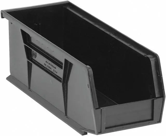 Alt view image 2 of 3 - Quantum Storage Systems Hang and Stack Bin,10-7/8 In L,Black  QUS224BK