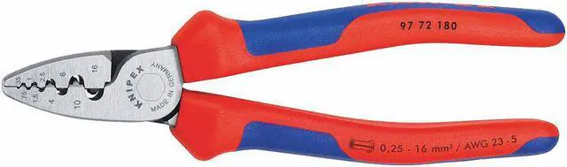 Alt view image 2 of 5 - KNIPEX 97 72 180 7 1/4 in Crimper 23 to 5 AWG