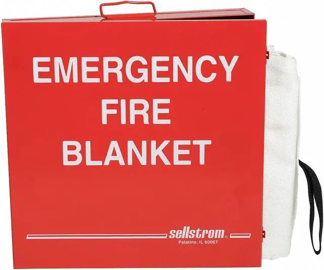Alt view image 2 of 3 - SELLSTROM S97457 Fire Blanket and Cabinet,Fiberglass