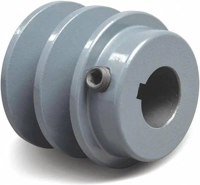 Alt view image 2 of 2 - ZORO SELECT 2BK30X1 1 in Fixed Bore 2 Groove V-Belt Pulley 3.15 in OD