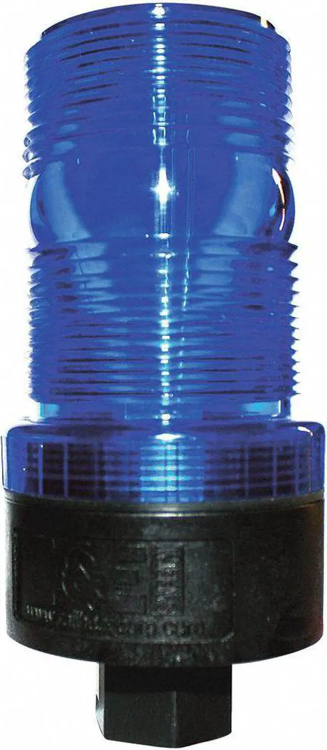 Main image of RAILHEAD GEAR M490 LED B Warning Strobe,Blue,LED,120VAC