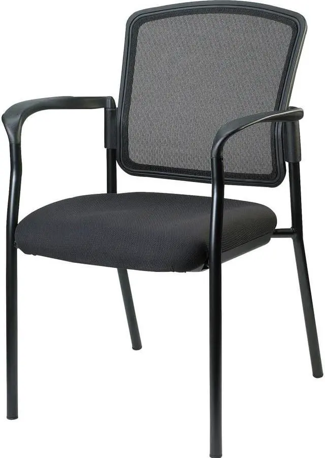 Alt view image 3 of 11 - Lorell Guest Chair w/Arms 25-4/5"x20"x32" Black 23100