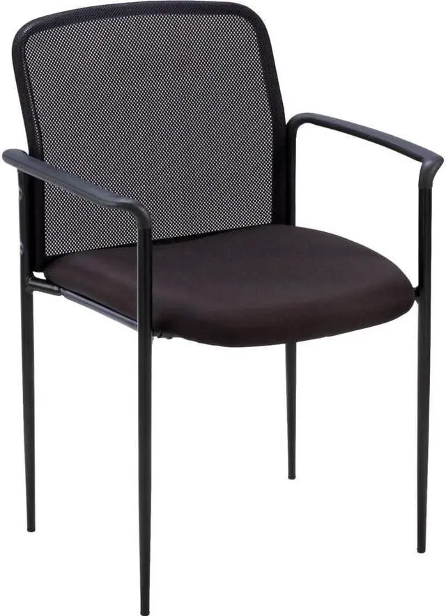 Alt view image 3 of 8 - Lorell Reception Side Chair w/Arms 23-3/4"x23-1/2"x33" Black 69506