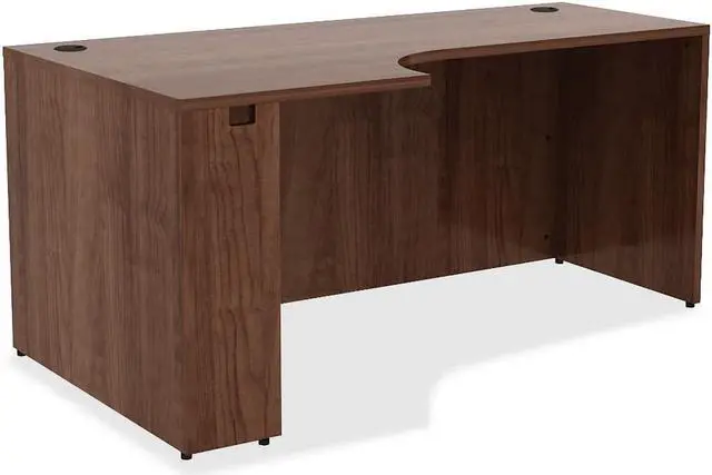 Alt view image 2 of 5 - Lorell Left Corner Credenza 66"x36"x29-1/2" Walnut 34394