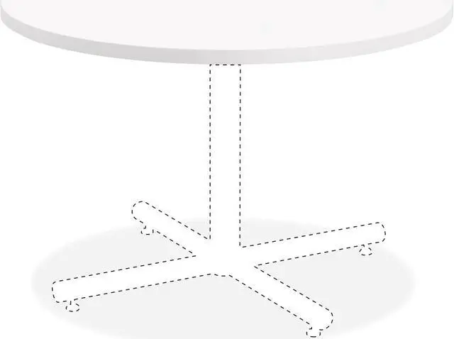 Alt view image 2 of 4 - Lorell Laminate Round Tabletop 42" White 99857