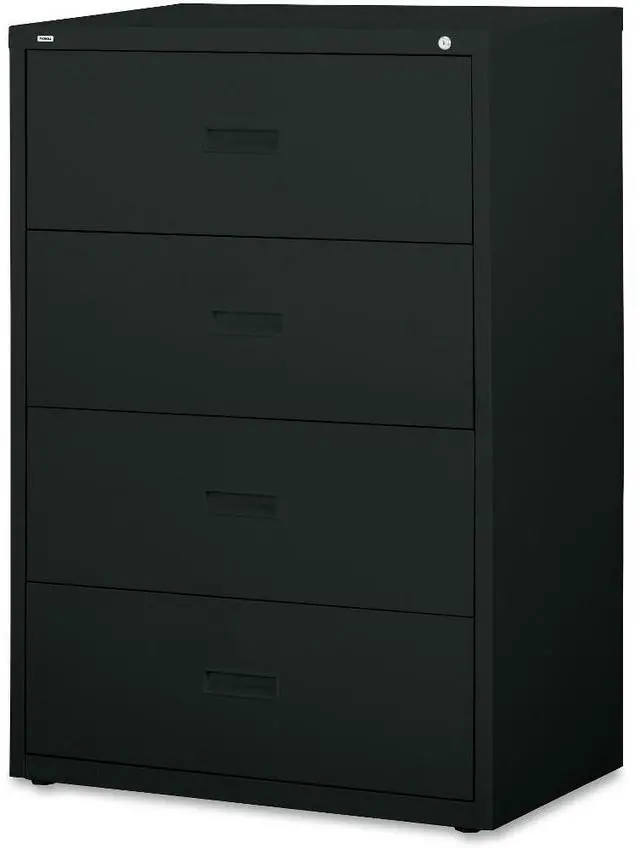 Alt view image 9 of 19 - Lorell Lateral File 4-Drawer 30"x18-5/8"x52-1/2" Black 60560