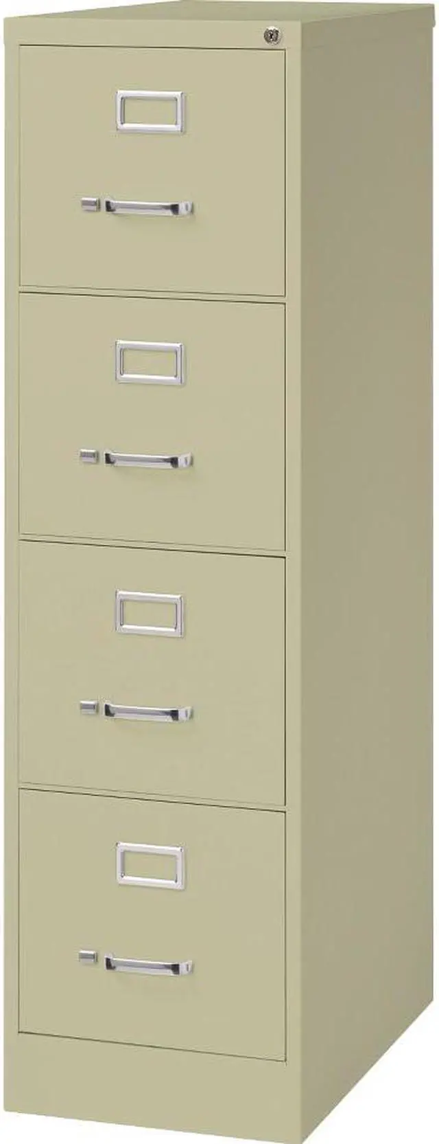 Alt view image 3 of 10 - Lorell 60652 Vertical file, 15" x 25" x 52", Security Lock, Heavy Duty, Putty - Steel (Recycled) LLR60652