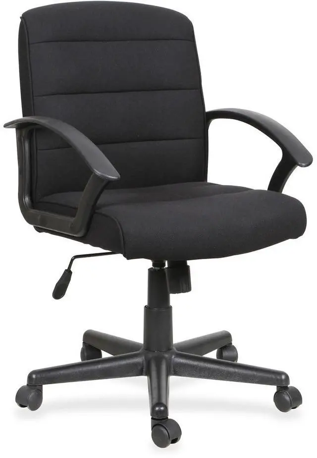 Alt view image 4 of 7 - Lorell Fabric Task Chair - Black Fabric Seat - Black Fabric Back - 1 Each