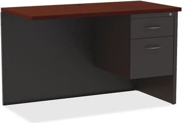 Alt view image 2 of 10 - Lorell Right Return Desk 24"x48" CH/MH 79154
