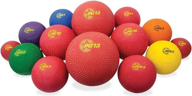 Alt view image 5 of 15 - Champion Sports Playground Ball Set Multi-Size Multi-Color Nylon 14/Set UPGSET1