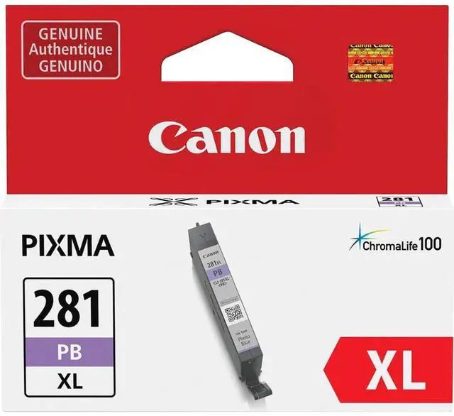 Alt view image 6 of 12 - Canon CLI-281XL Original Ink Cartridge - Blue - Inkjet - 1 Each