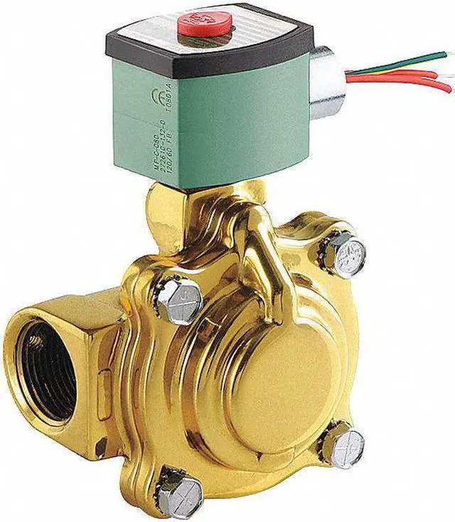 Main image of ASCO HT8210G004 120V AC Brass Solenoid Valve, Normally Closed, 1 in Pipe Size
