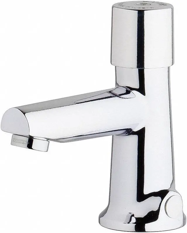 Main image of CHICAGO FAUCET 3501-E2805ABCP Metering Single Hole Mount, 1 Hole Straight Spout