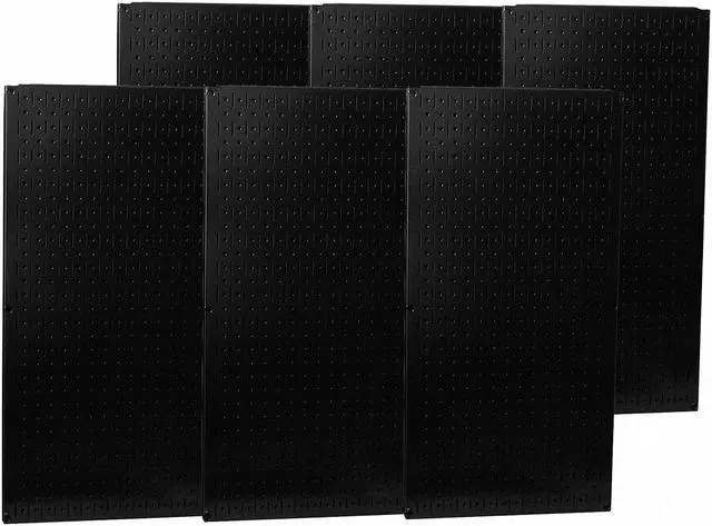 Main image of WALL CONTROL 35-P-3296BK Pegboard Panel, Round 1/4 in Holes, 1 in Hole Spacing,