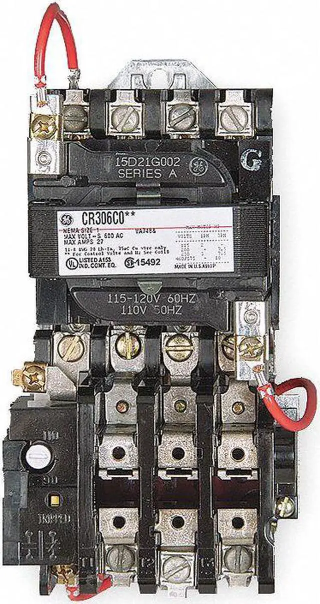 Main image of GE CR306C002 Nonreversing Magnetic Motor Starter, No Enclosure NEMA Rating,