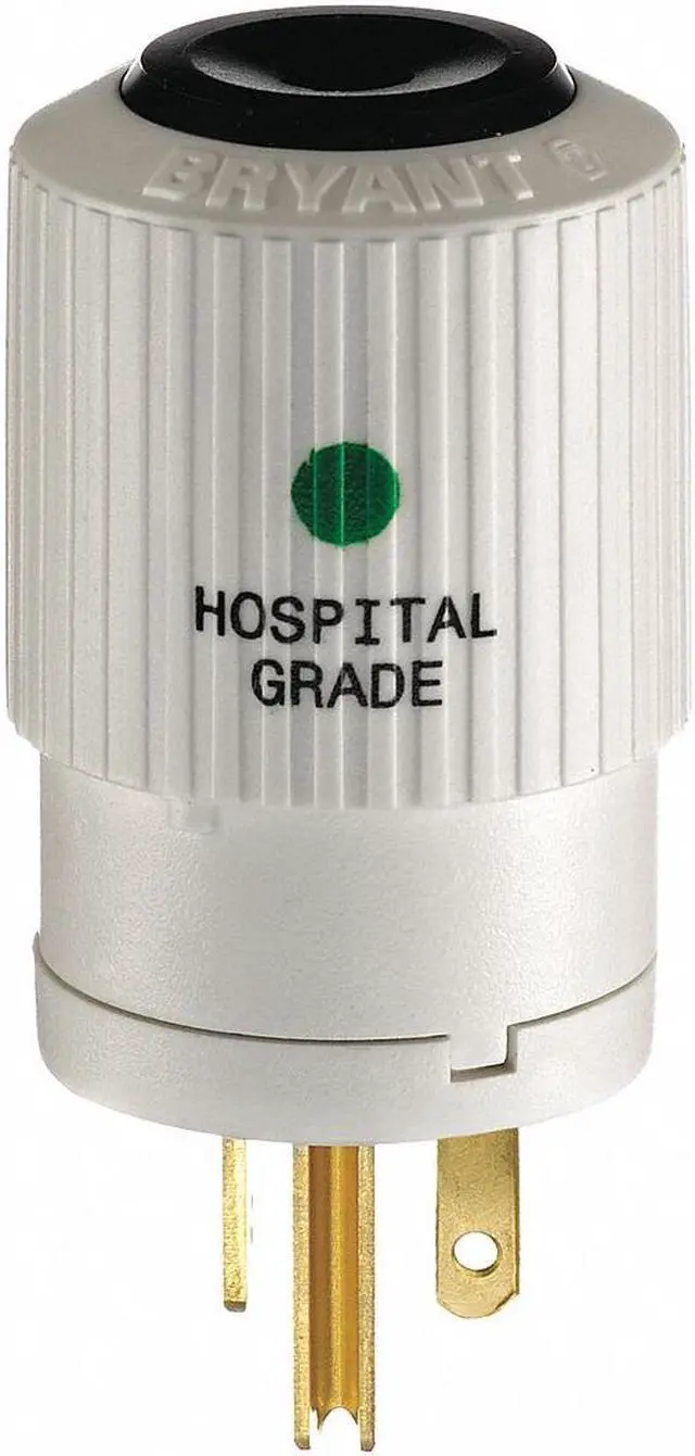 Main image of BRYANT BRY8366NP Straight Blade Plug, 5-20P, 20 A, 125V AC, 2 Pole, Screw